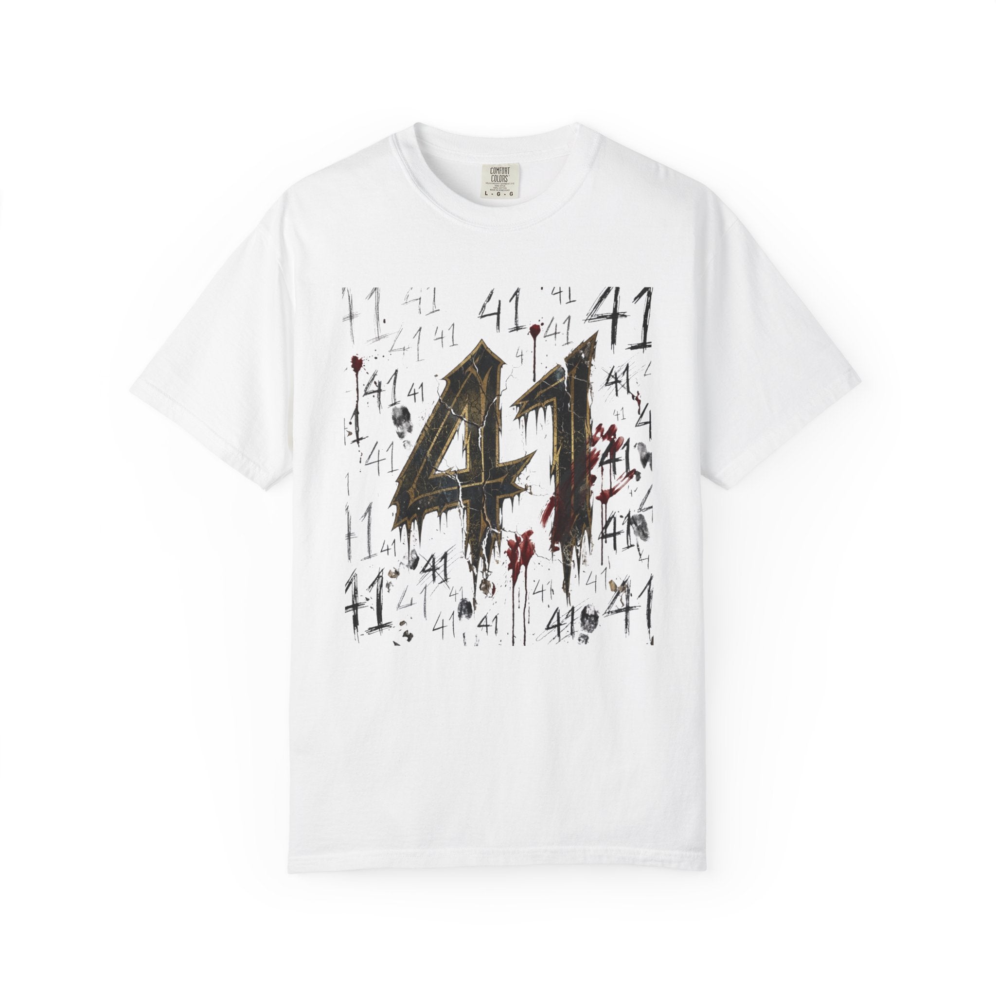 41 Graphic T-Shirt Distressed Number Tee