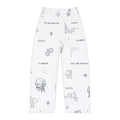 Women's Cyber Clanker Pajama Pants – Soft White Tech Pattern Lounge Pants
