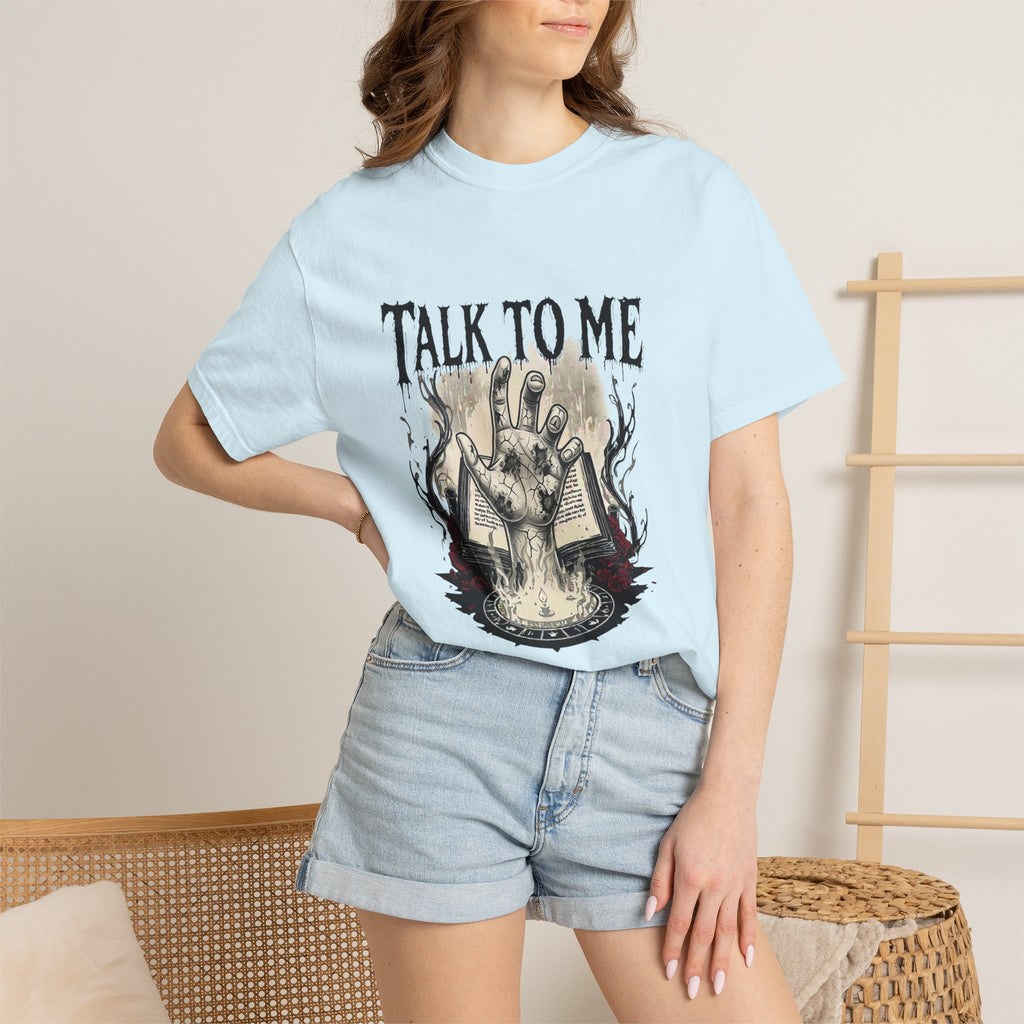 Talk To Me Occult T-Shirt — Haunted Ouija Hand Graphic Tee