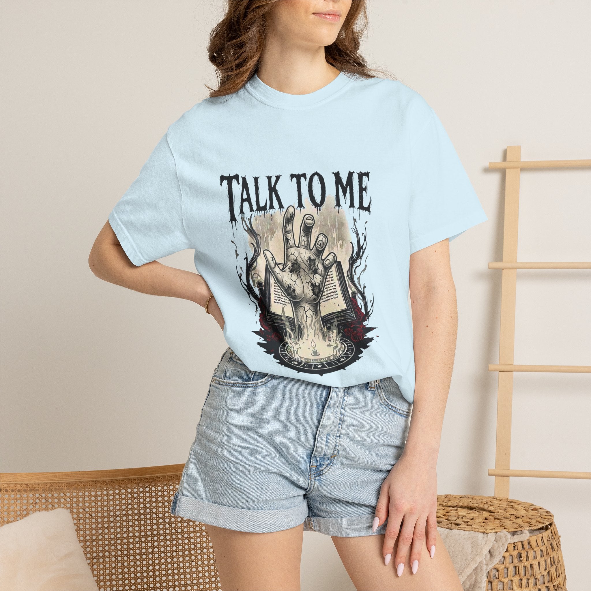 Talk To Me Occult T-Shirt — Haunted Ouija Hand Graphic Tee