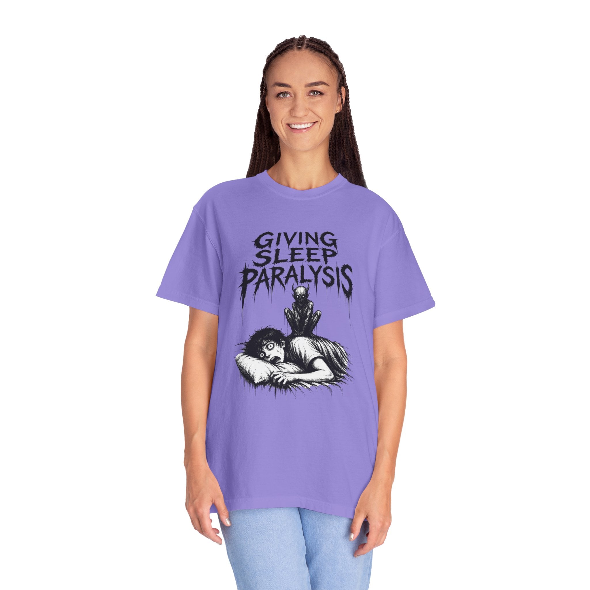 Sleep Paralysis Horror T-Shirt — "Giving Sleep Paralysis" Graphic Tee