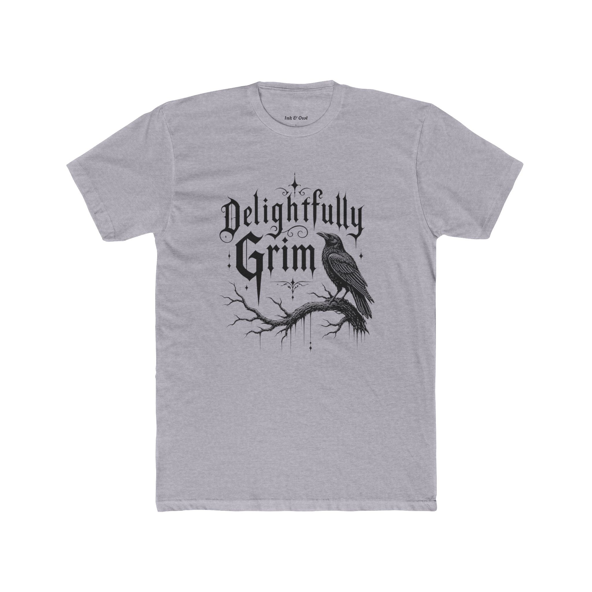 Delightfully Grim Tee — Gothic Raven & Tree Graphic T-Shirt