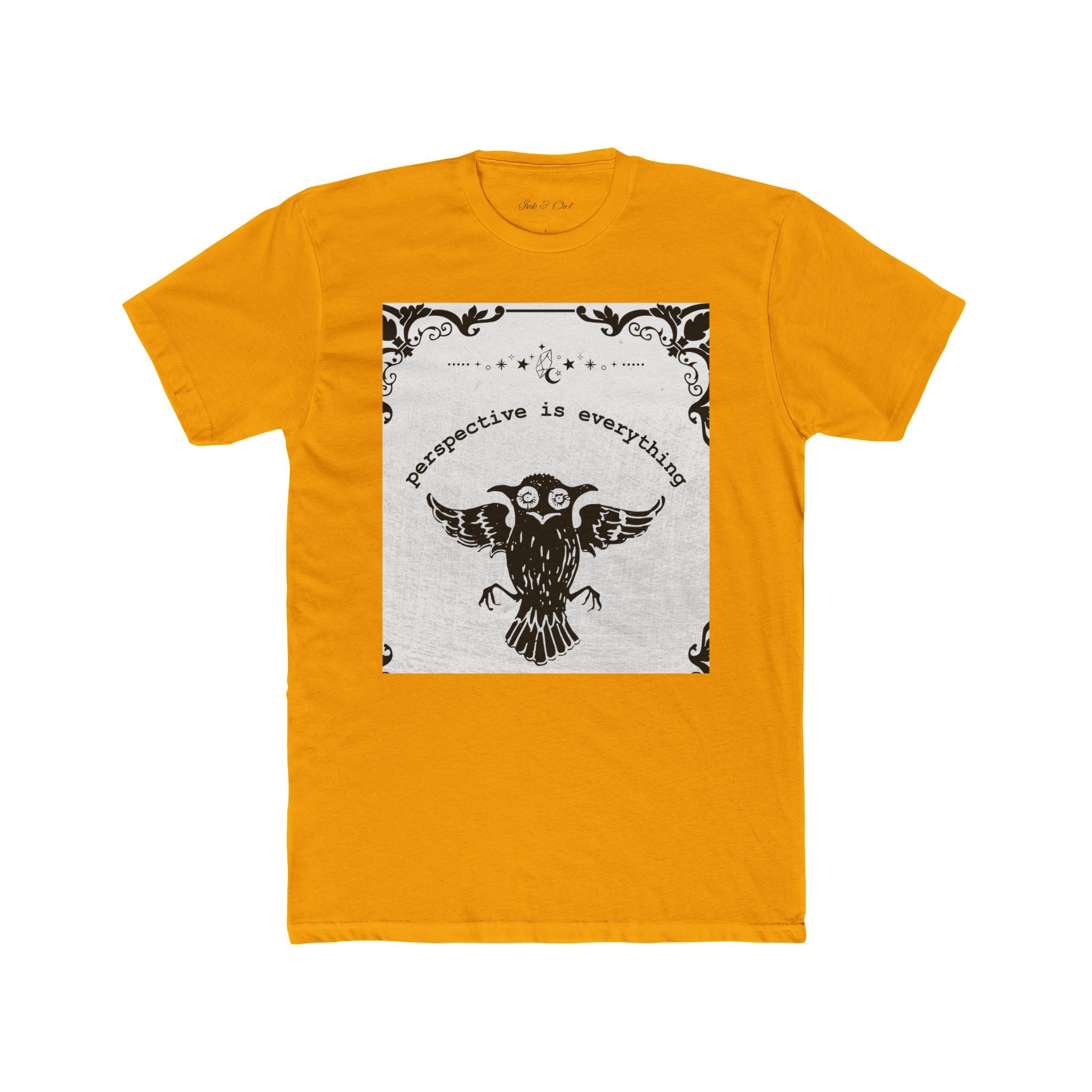 Owl Illustration Tee — “Perspective Changes Everything” Graphic T-Shirt