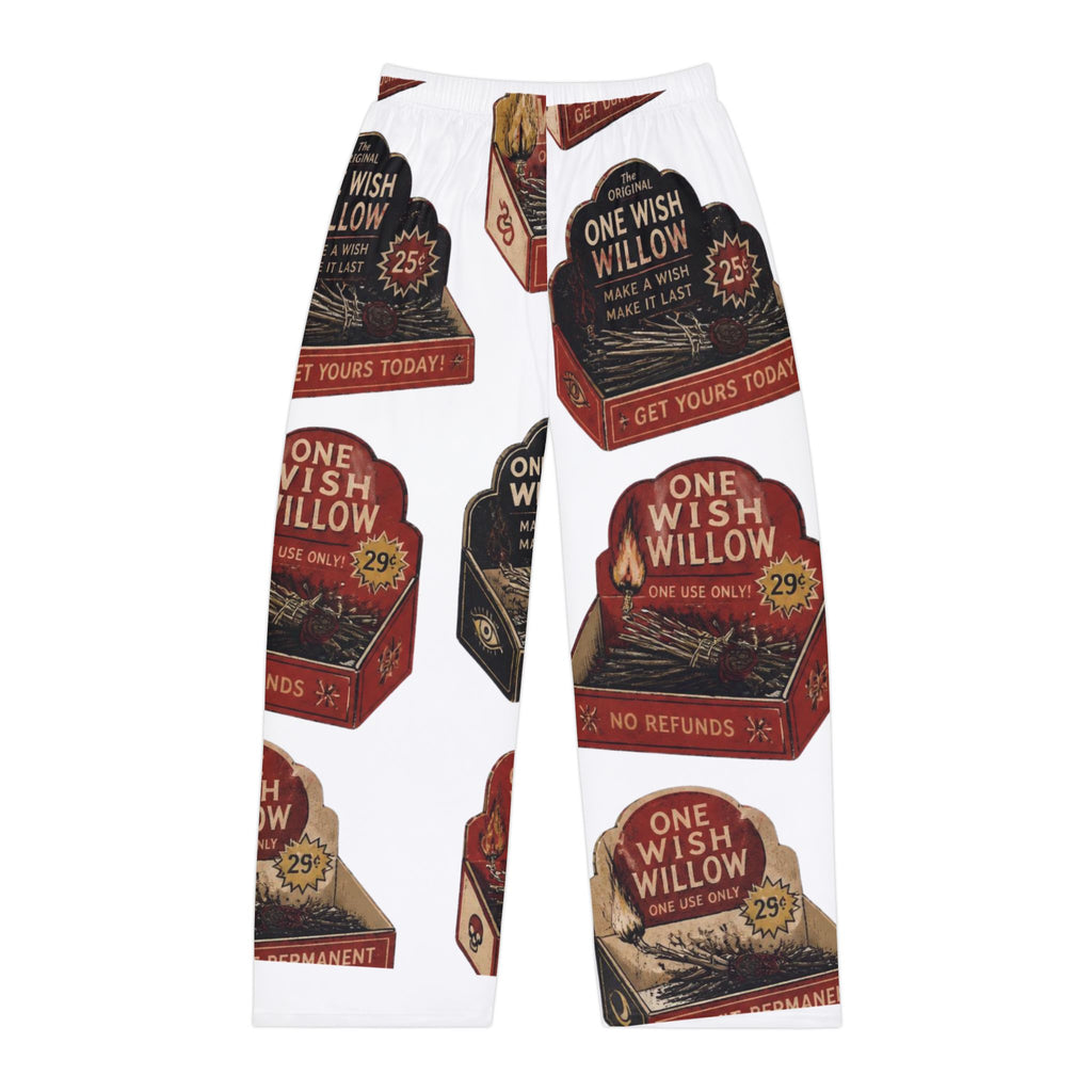 One Wish Willow Pajama Pants — Vintage Matchbox Print Sleep Lounge Pants