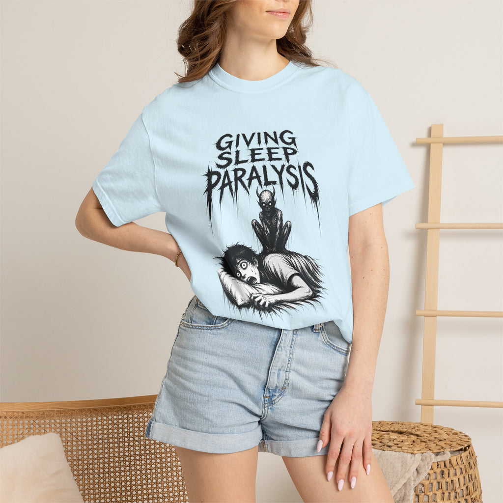 Sleep Paralysis Horror T-Shirt — "Giving Sleep Paralysis" Graphic Tee