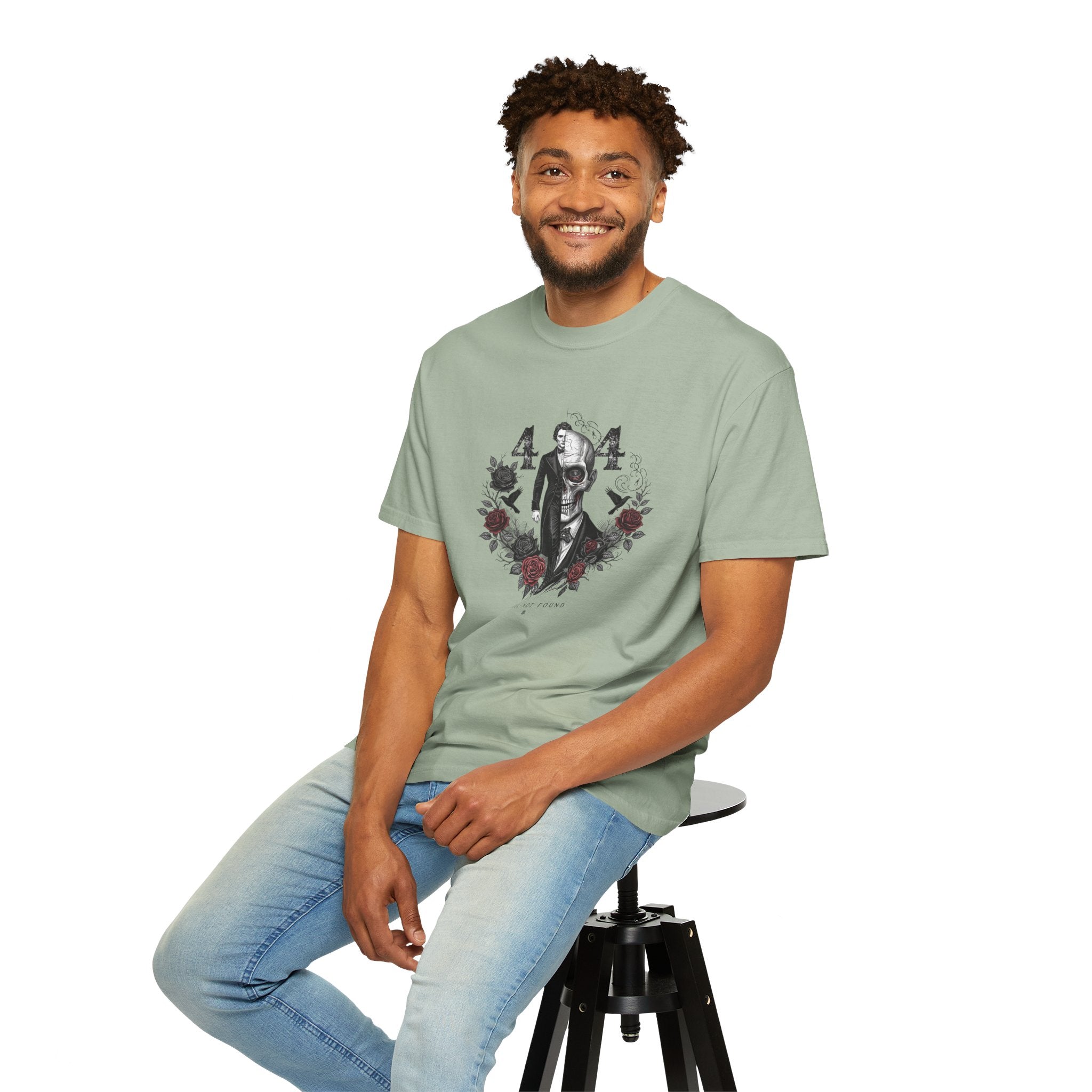 404 Coded Soul Not Found Gothic T-Shirt – Victorian Zombie Horror Graphic Tee