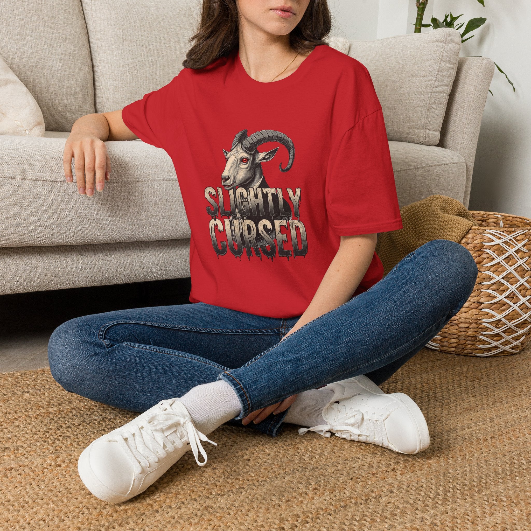 Slightly Cursed Goat T-Shirt — Vintage Graphic Tee