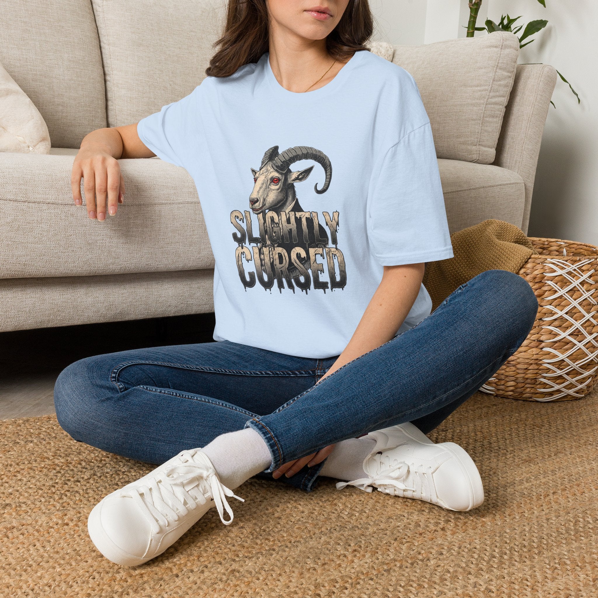Slightly Cursed Goat T-Shirt — Vintage Graphic Tee
