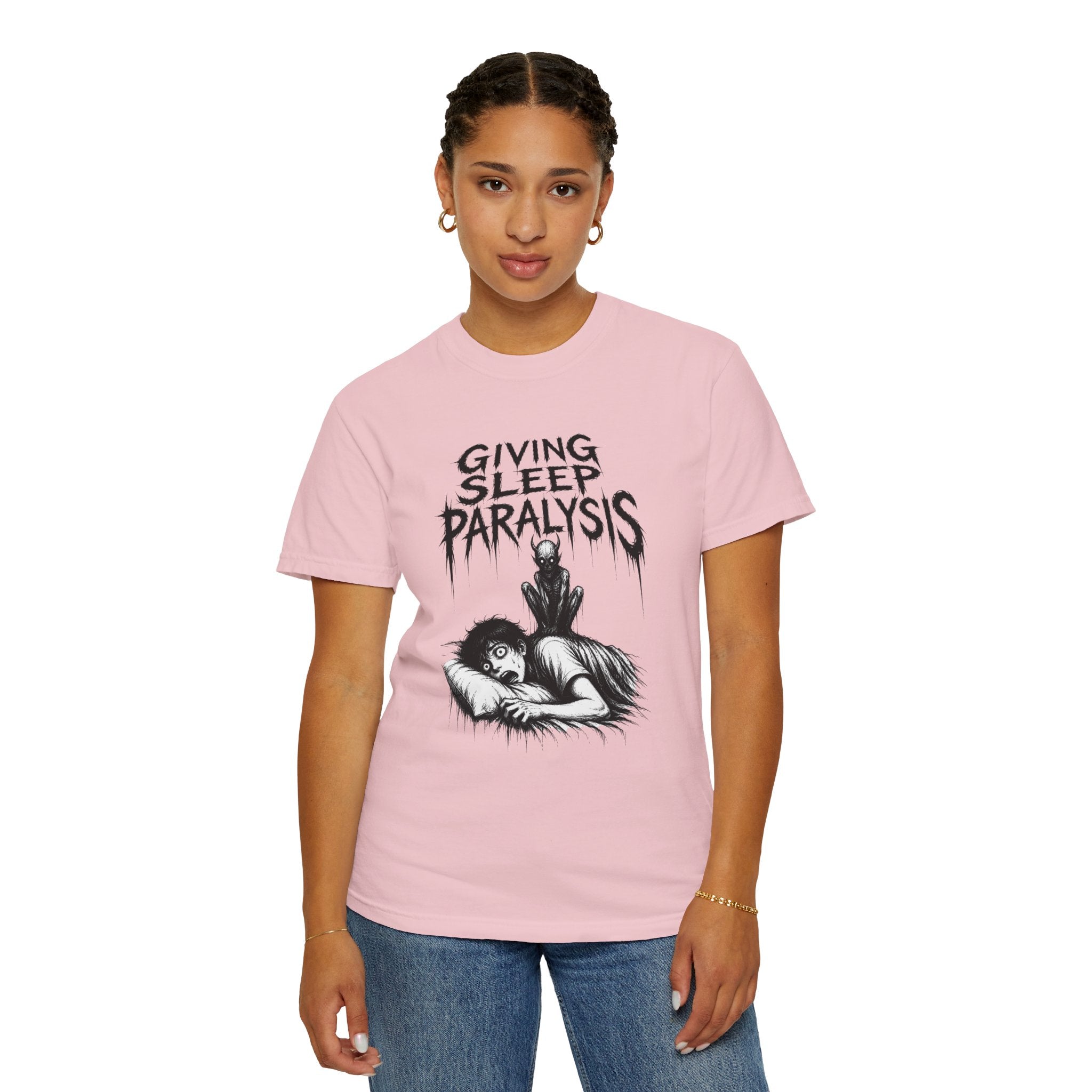 Sleep Paralysis Horror T-Shirt — "Giving Sleep Paralysis" Graphic Tee