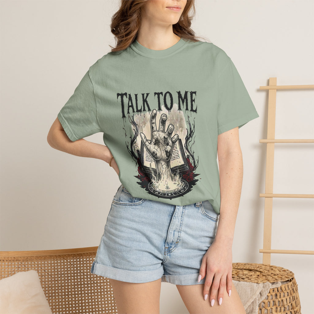 Talk To Me Occult T-Shirt — Haunted Ouija Hand Graphic Tee