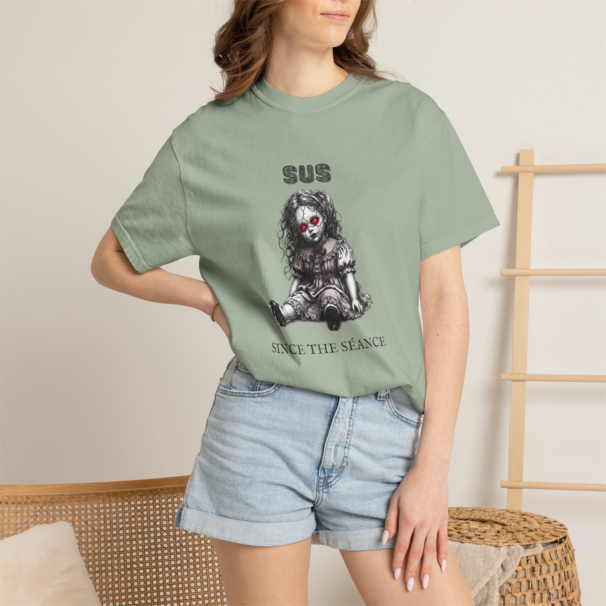 Sus Since the Séance Doll T‑Shirt — Gothic Horror Tee