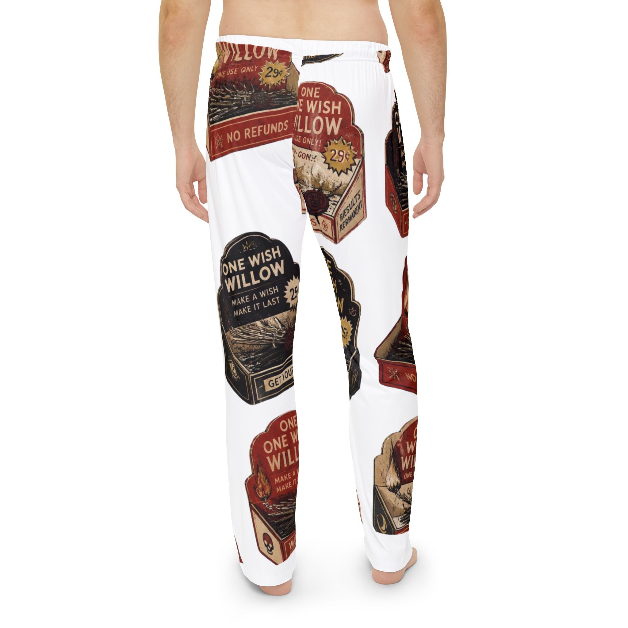 One Wish Willow Pajama Pants — Vintage Matchbox Print Sleep Lounge Pants