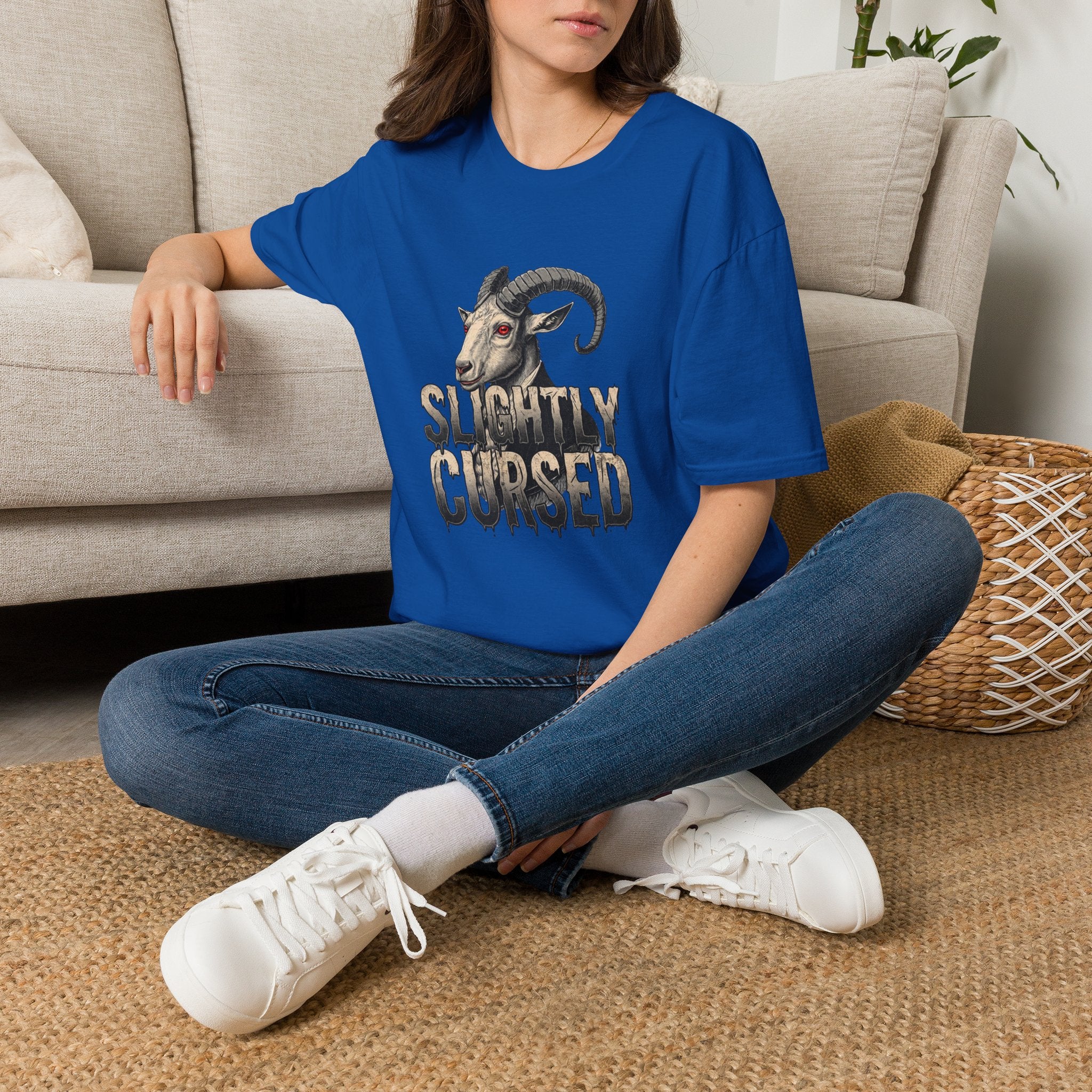 Slightly Cursed Goat T-Shirt — Vintage Graphic Tee