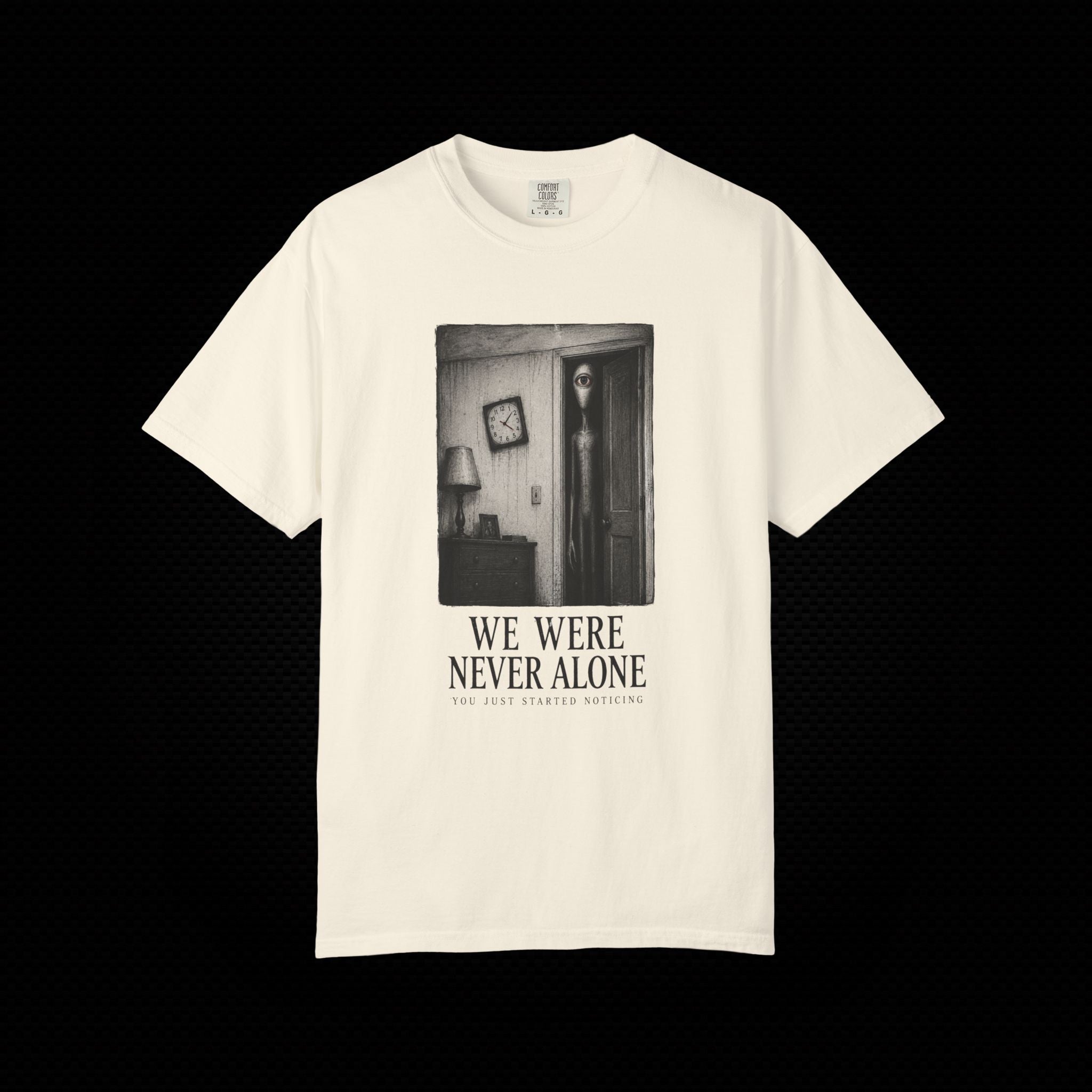 We Were Never Alone Alien Horror T-Shirt