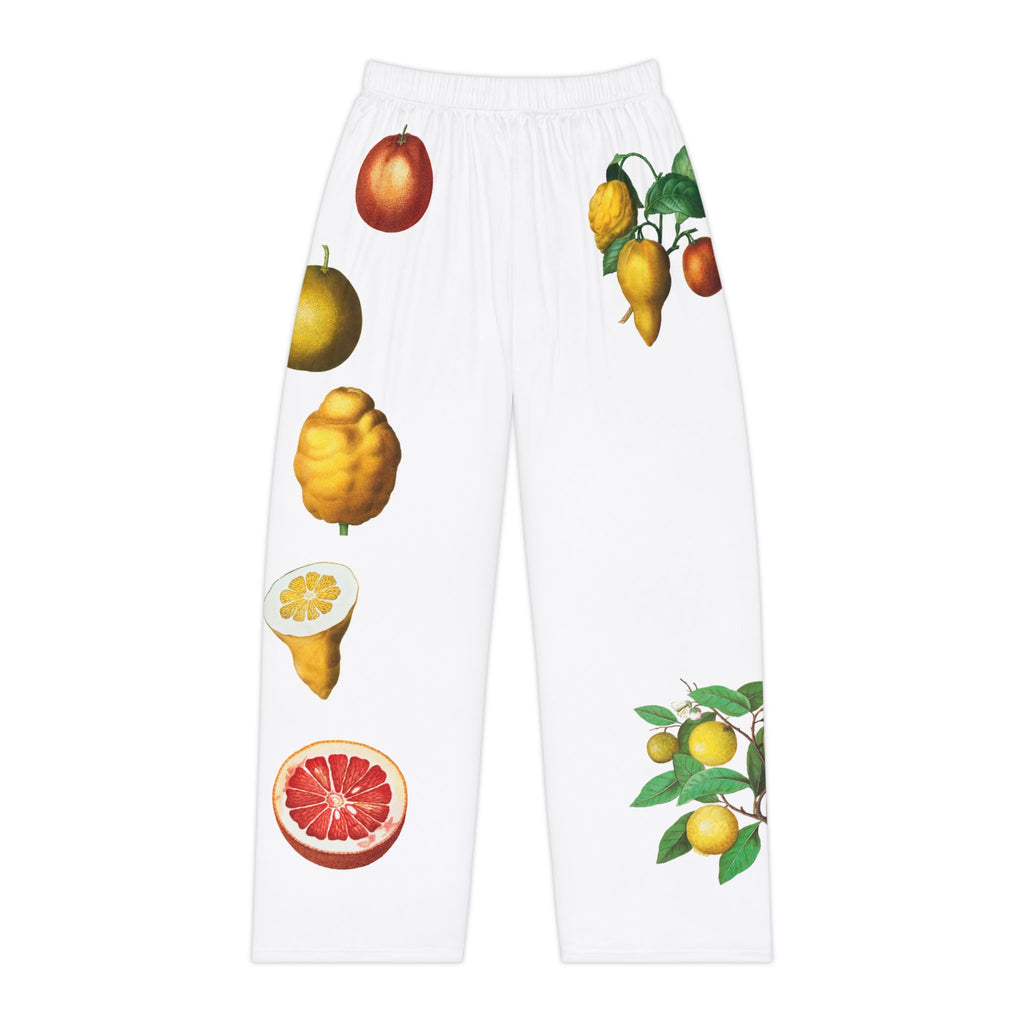 Citrus Print Women's Pajama Pants — Cozy Botanical Lounge Trousers