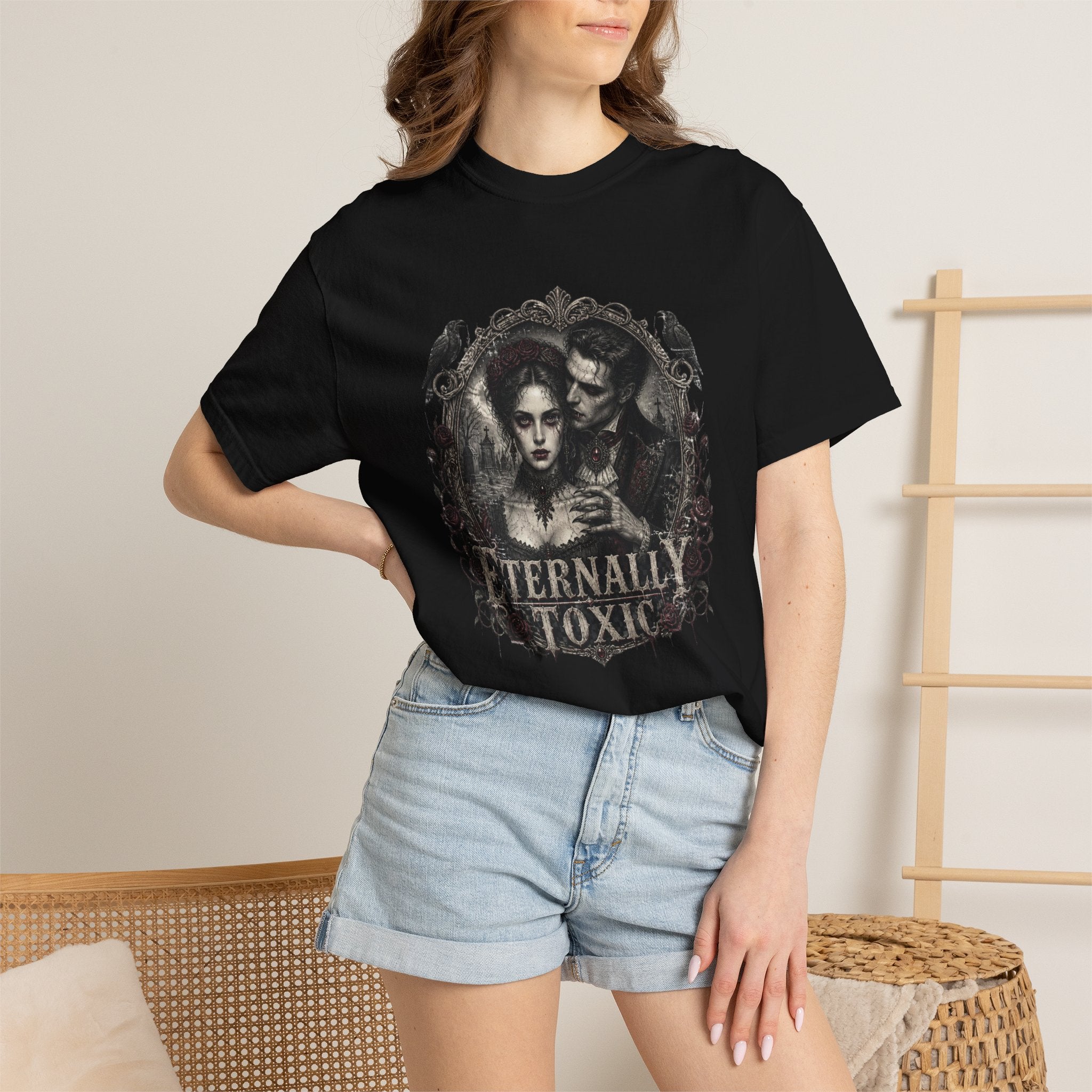 Eternally Toxic Gothic Vampire T-Shirt – Vintage Dark Romance Horror Tee