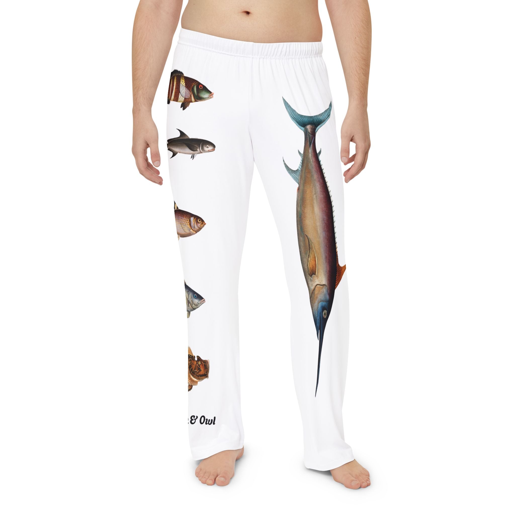 Fish Pattern Pajama Pants — Men's Coastal Sleepwear