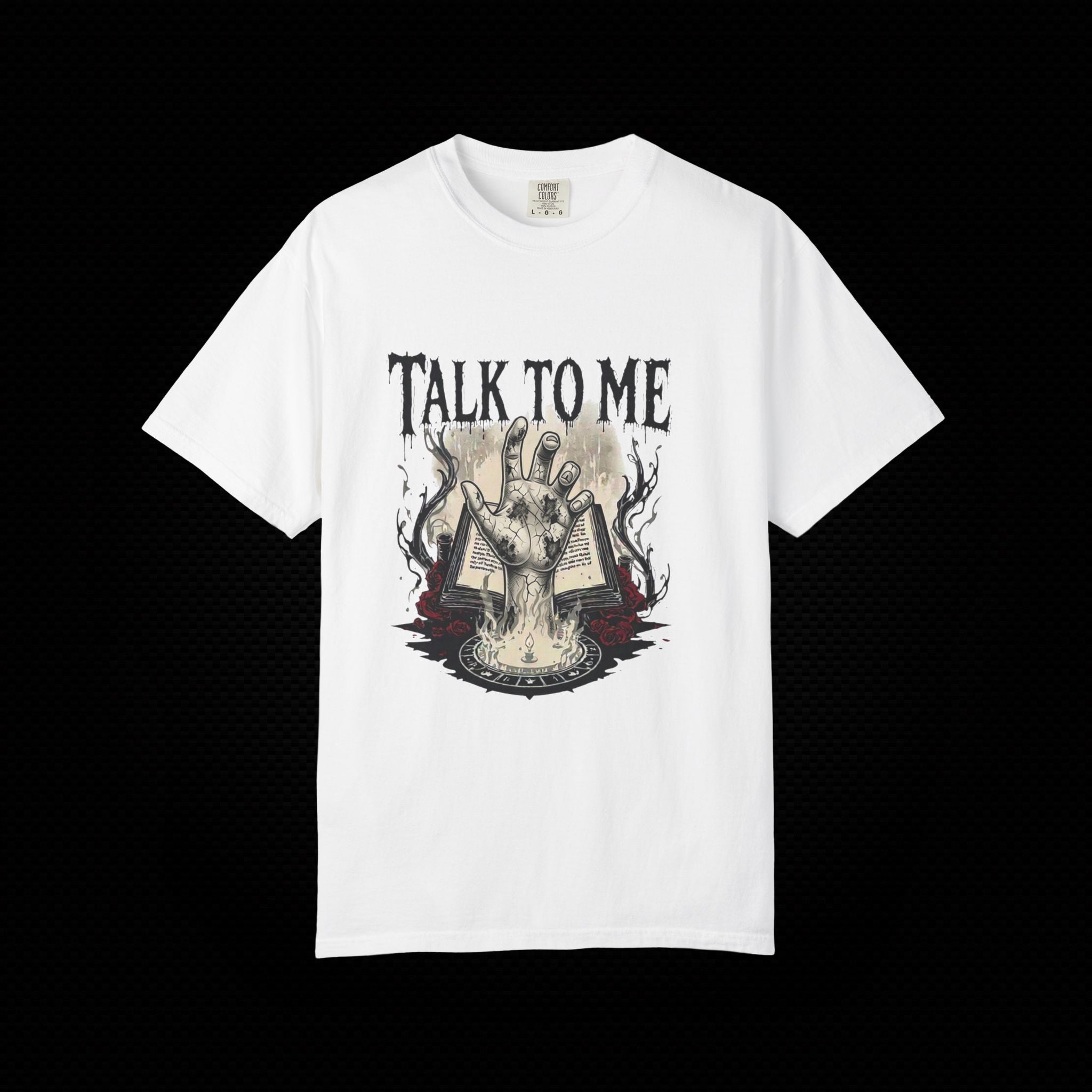 Talk to Me Cursed Hand Graphic T-Shirt