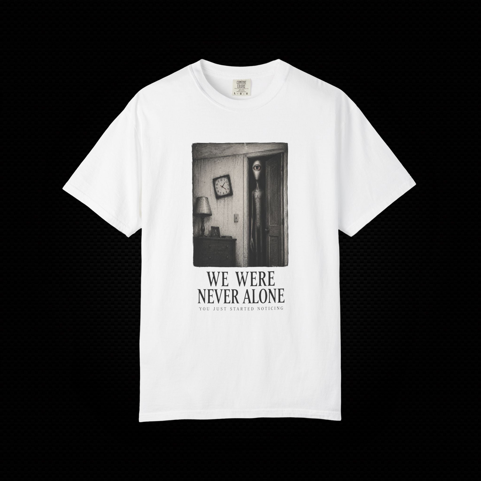 We Were Never Alone Alien Horror T-Shirt