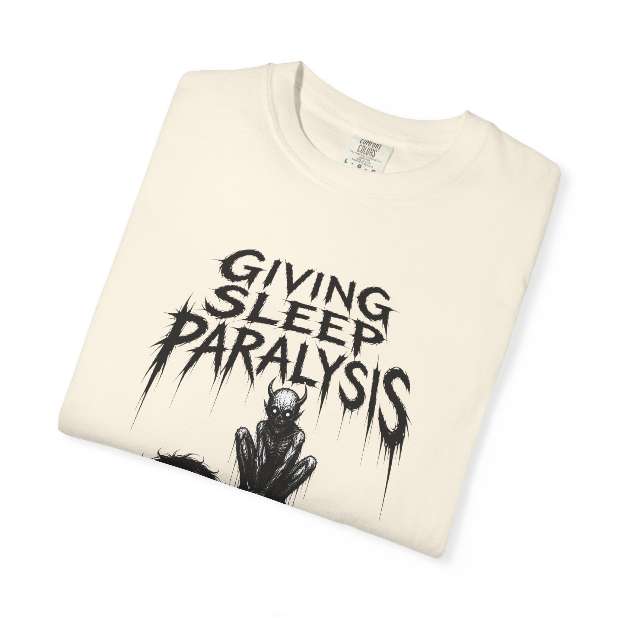 Sleep Paralysis Horror T-Shirt — "Giving Sleep Paralysis" Graphic Tee