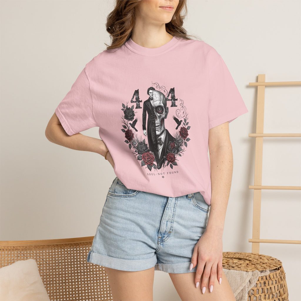 404 Coded Soul Not Found Gothic T-Shirt – Victorian Zombie Horror Graphic Tee