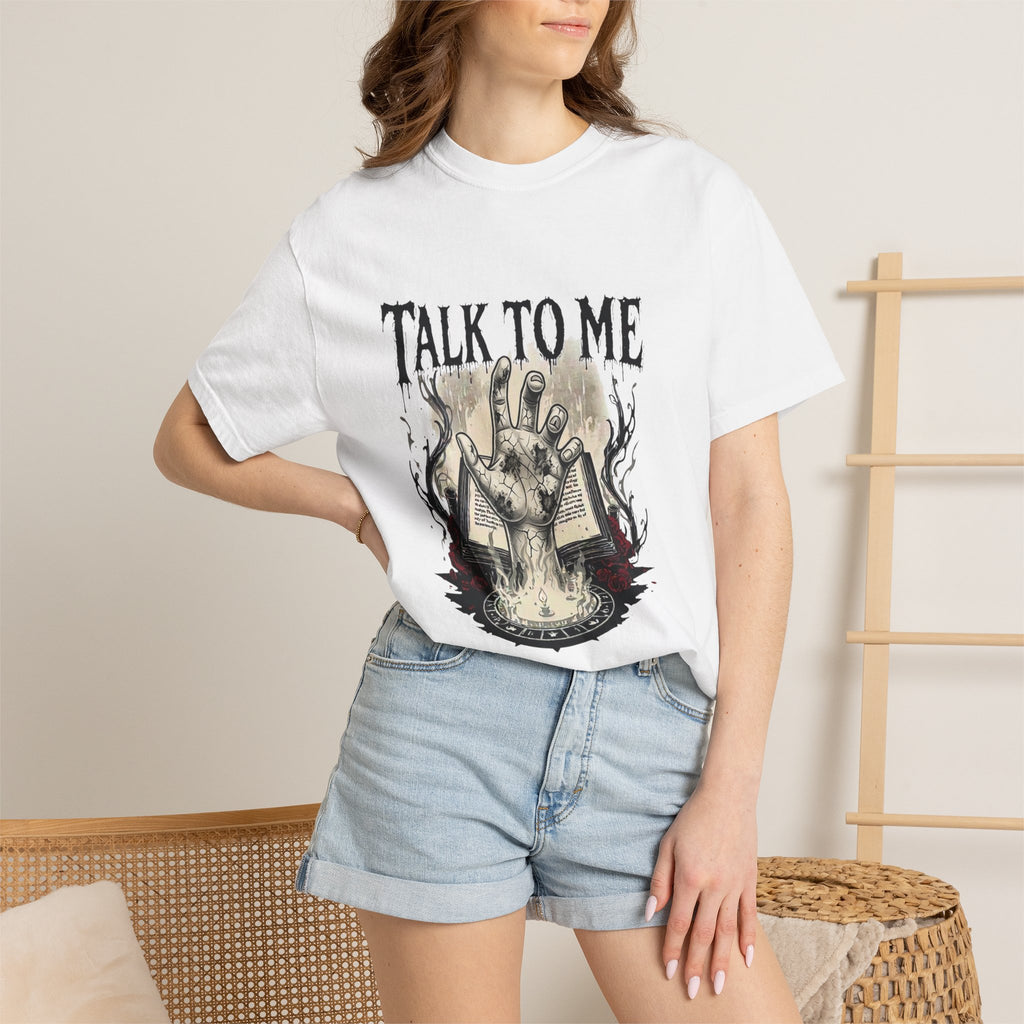 Talk To Me Occult T-Shirt — Haunted Ouija Hand Graphic Tee