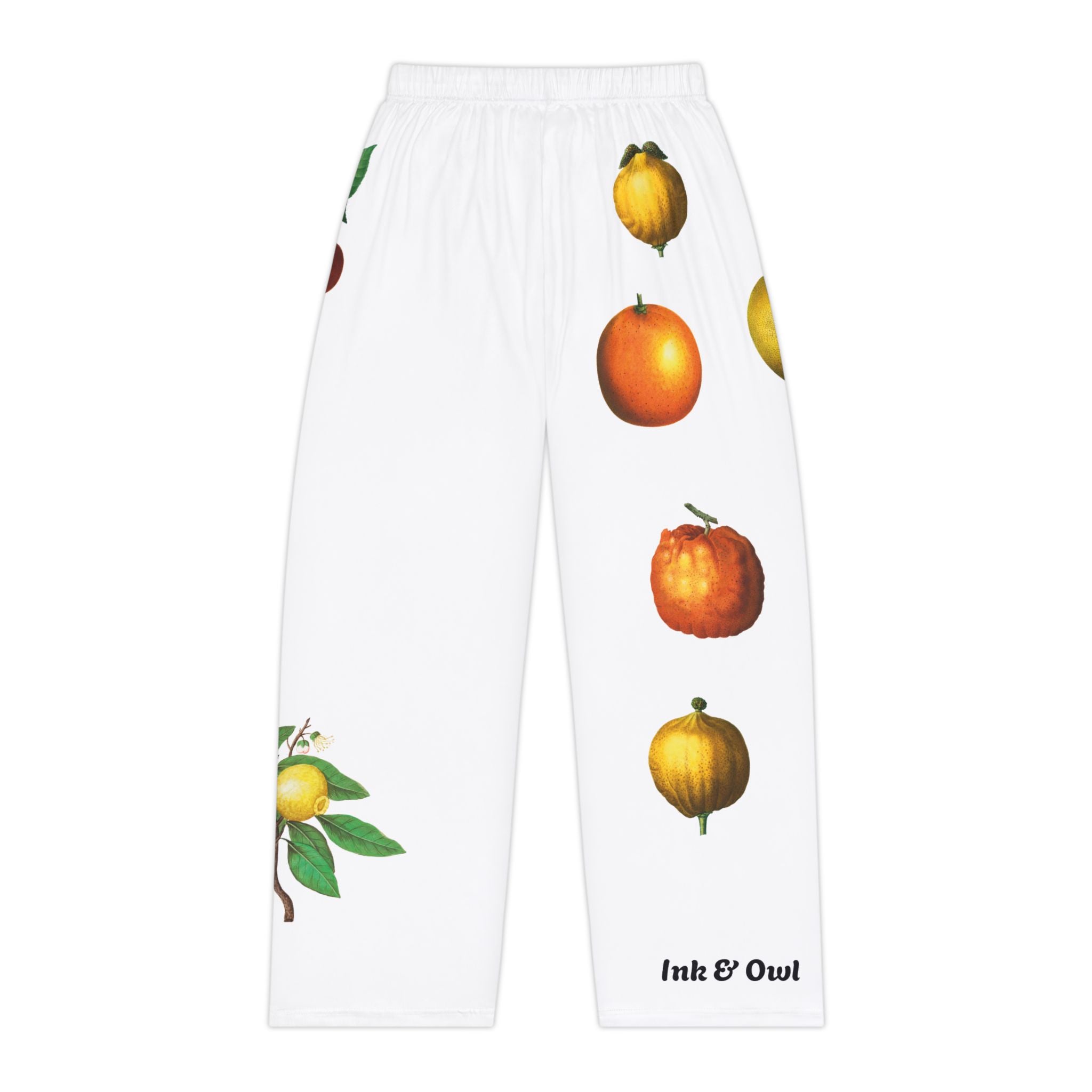Citrus Print Women's Pajama Pants — Cozy Botanical Lounge Trousers