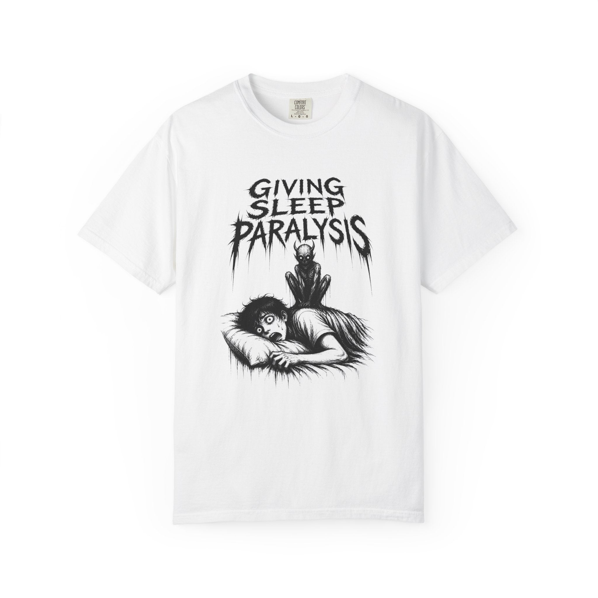 Sleep Paralysis Horror T-Shirt — "Giving Sleep Paralysis" Graphic Tee