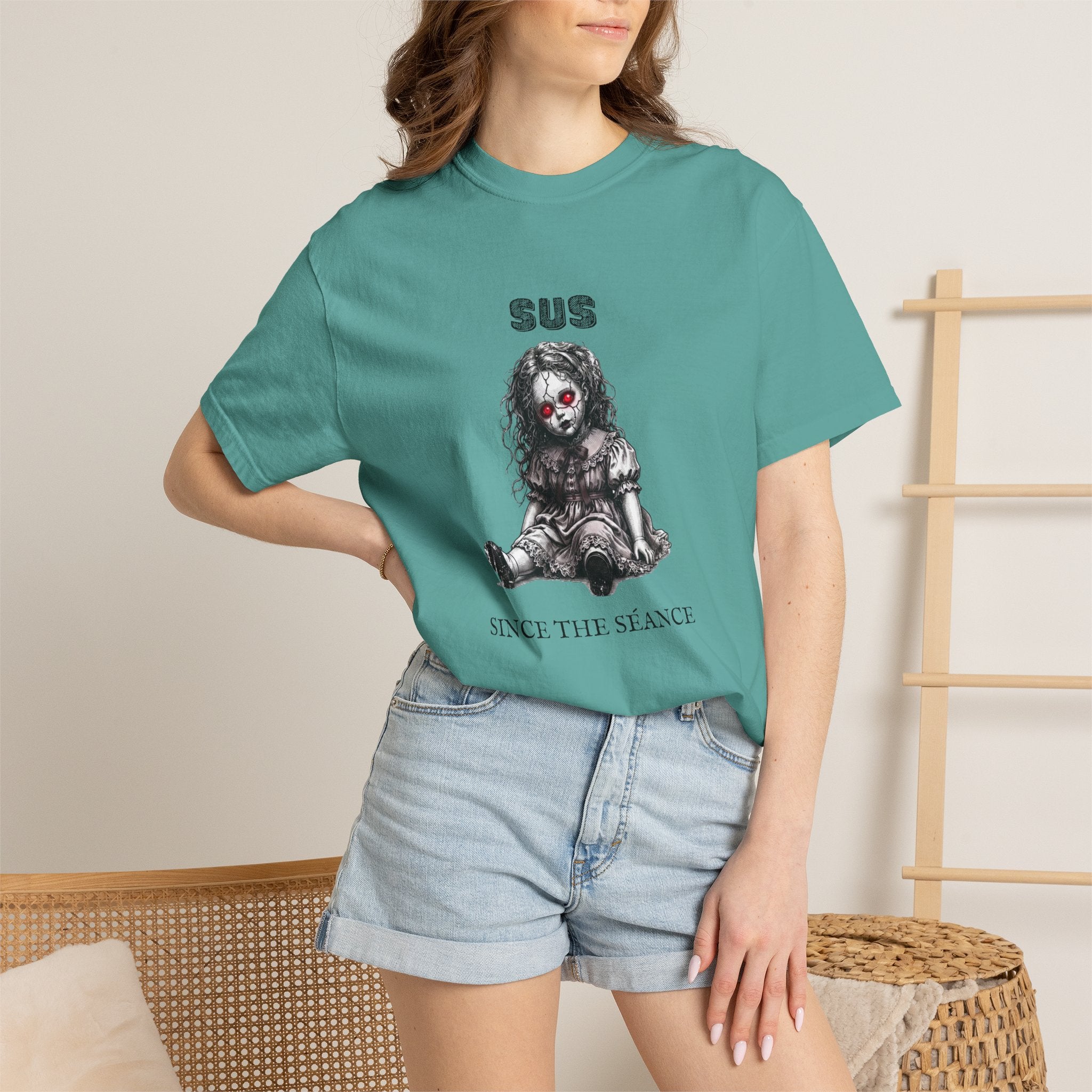 Sus Since the Séance Doll T‑Shirt — Gothic Horror Tee