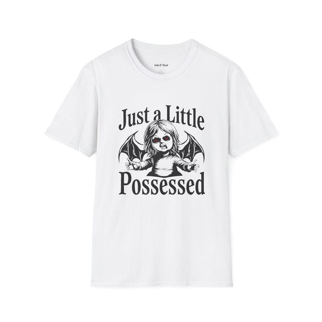 Just a Little Possessed T-Shirt — Gothic Horror Doll Graphic Tee