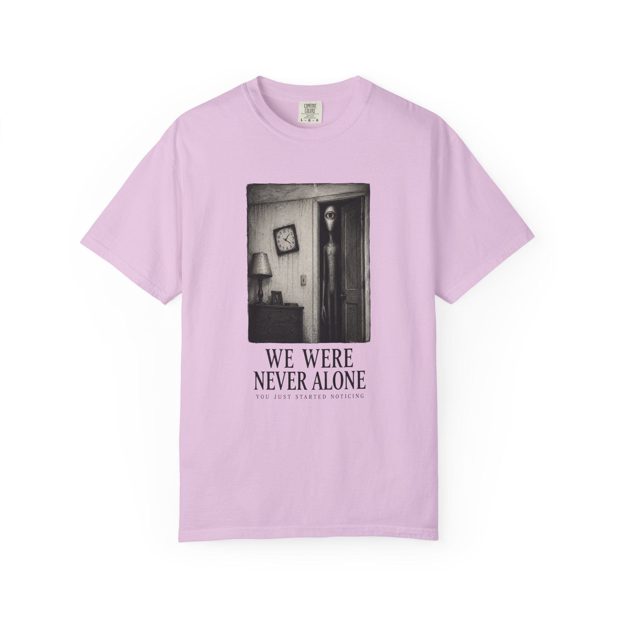 We Were Never Alone Alien Horror T-Shirt