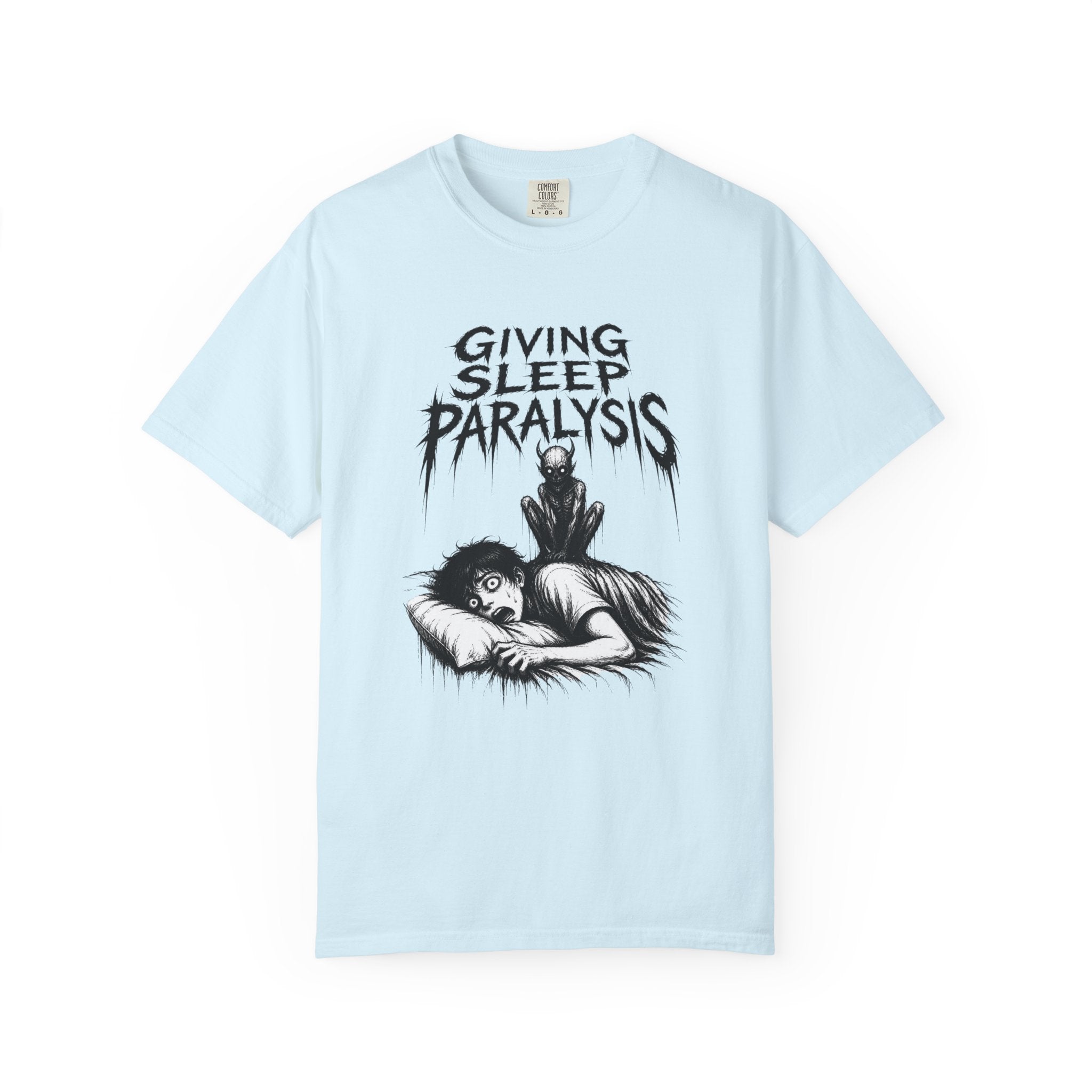 Sleep Paralysis Horror T-Shirt — "Giving Sleep Paralysis" Graphic Tee