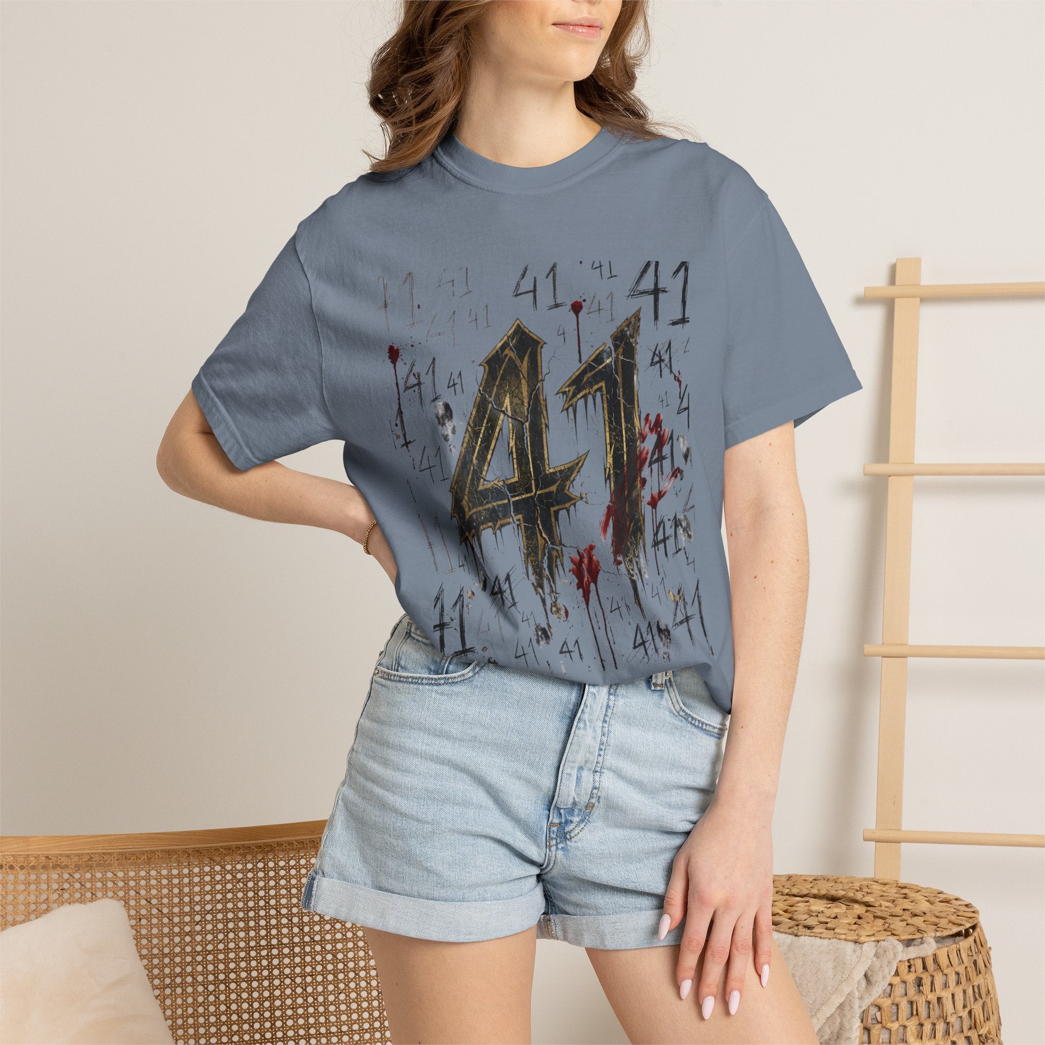 41 Graphic T-Shirt — Distressed Grunge Song Tee