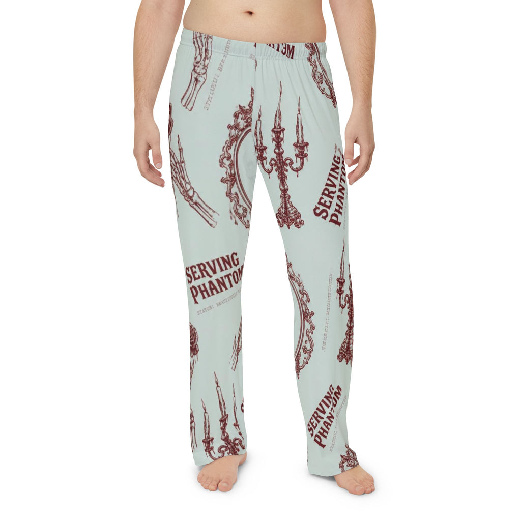Serving Phantom Parlor Pajama Pants — Vintage Mirror & Candelabra All-Over Print