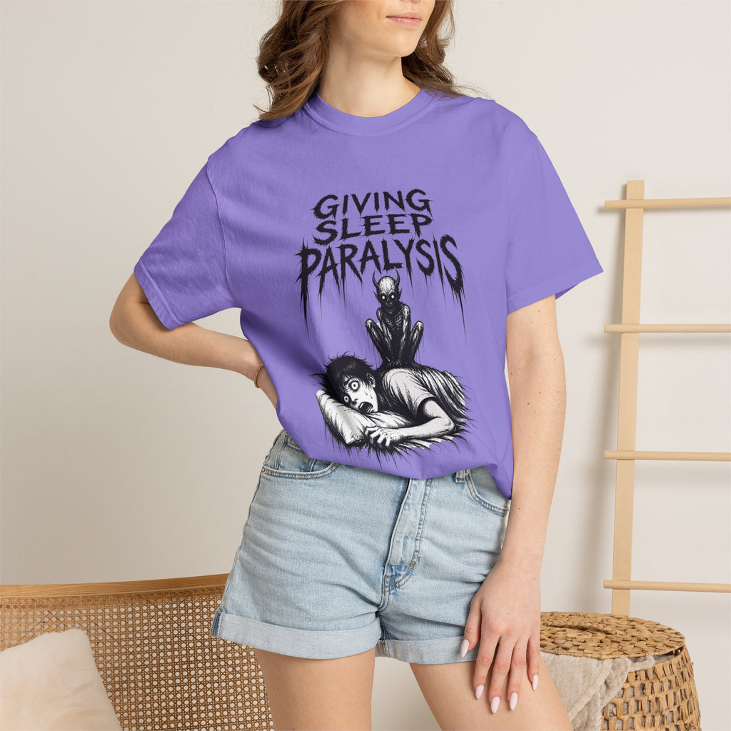 Sleep Paralysis Horror T-Shirt — "Giving Sleep Paralysis" Graphic Tee