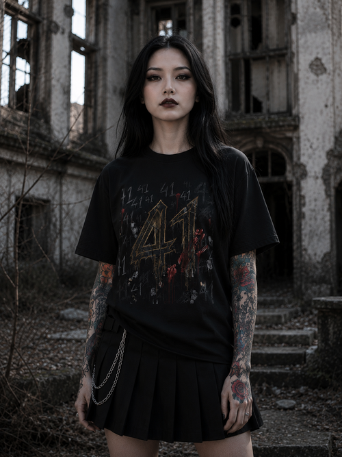 41 Graphic T-Shirt Distressed Number Tee