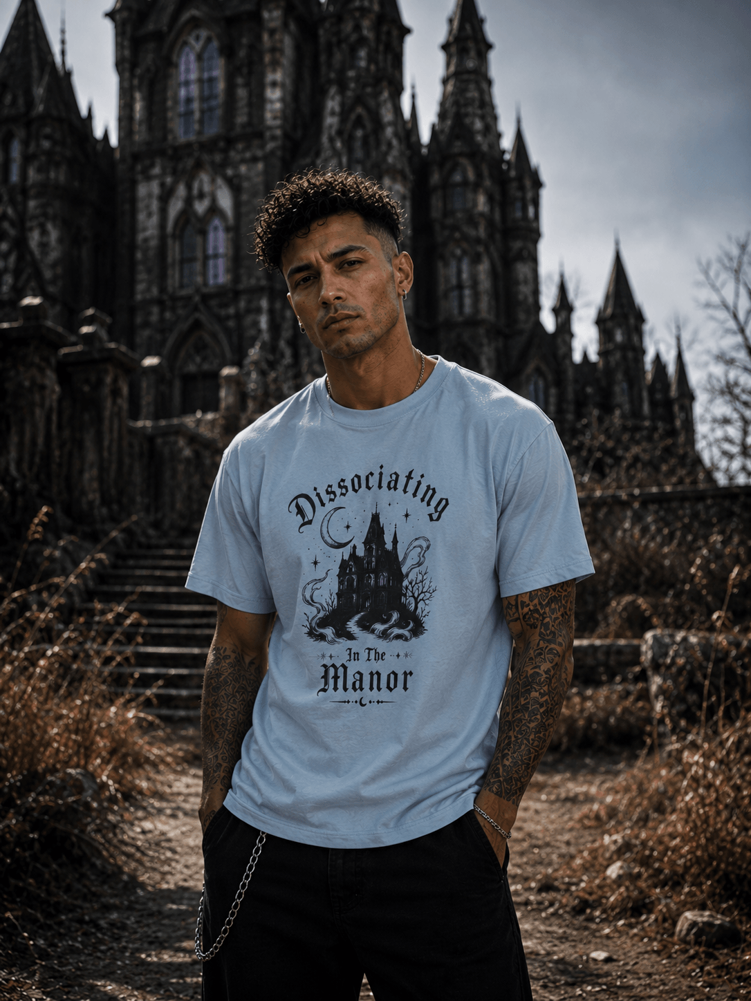 Dissociating in the Manor Gothic T-Shirt
