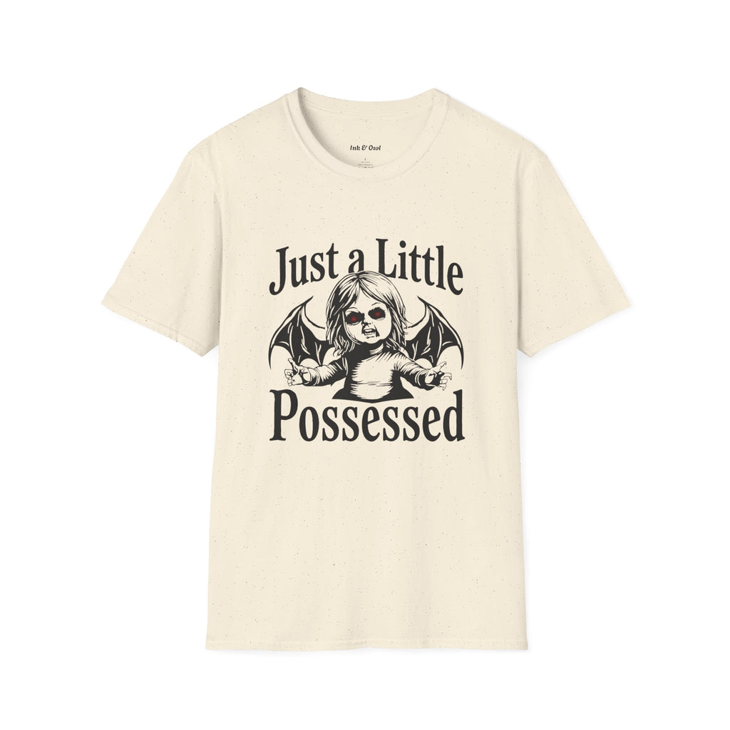 Just a Little Possessed T-Shirt — Gothic Horror Doll Graphic Tee