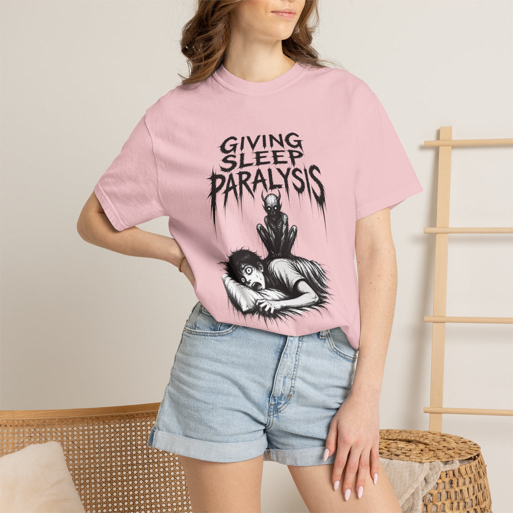 Sleep Paralysis Horror T-Shirt — "Giving Sleep Paralysis" Graphic Tee