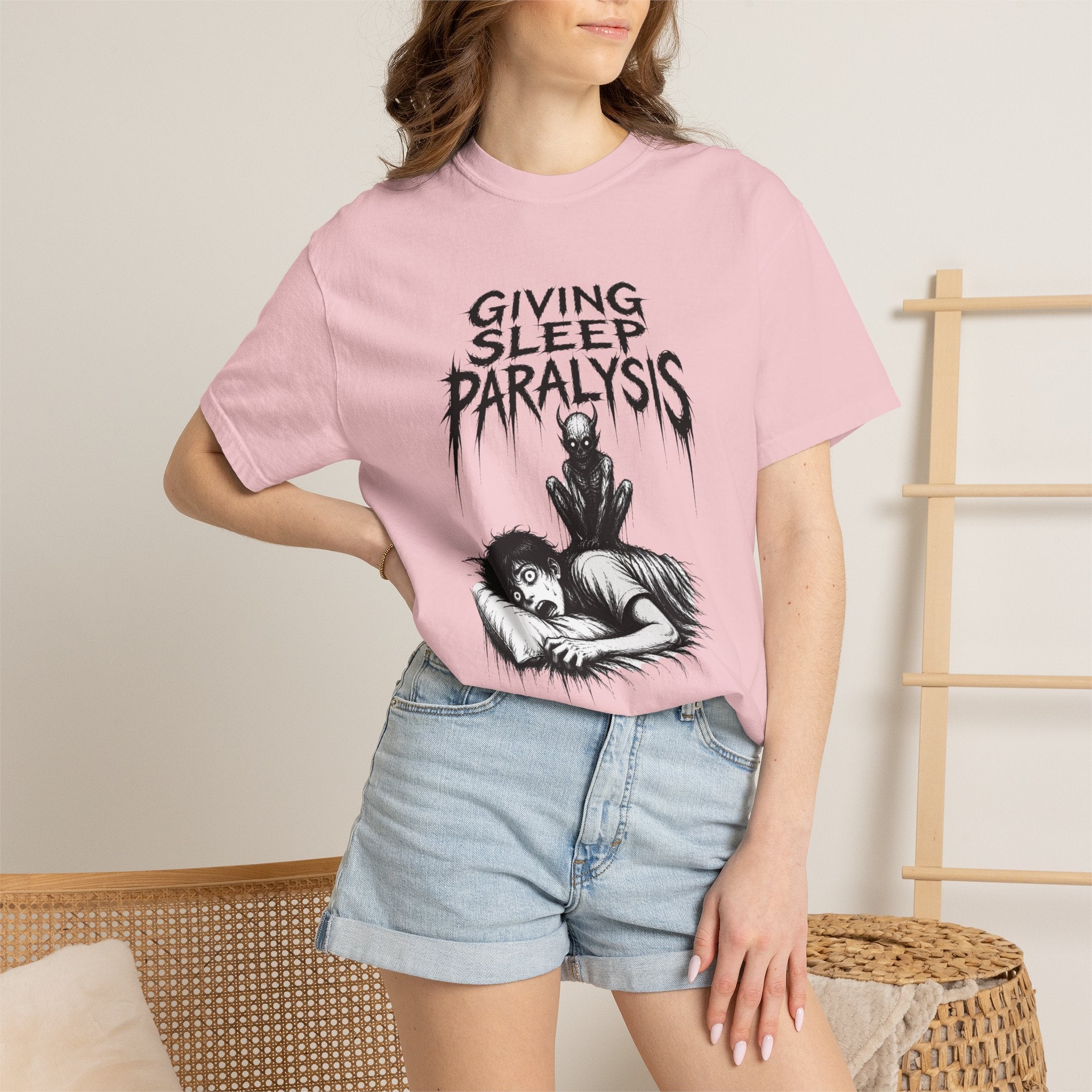 Sleep Paralysis Horror T-Shirt — "Giving Sleep Paralysis" Graphic Tee