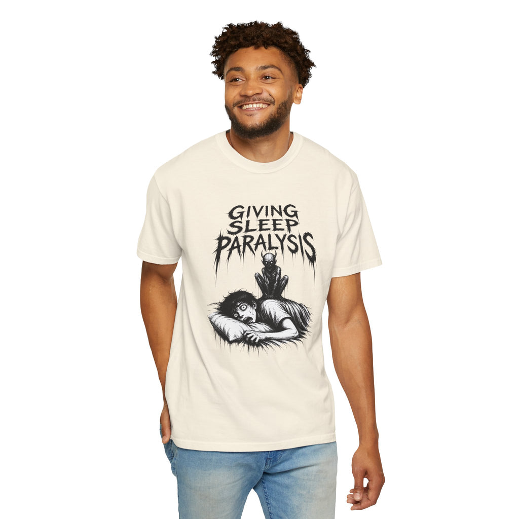 Sleep Paralysis Horror T-Shirt — "Giving Sleep Paralysis" Graphic Tee