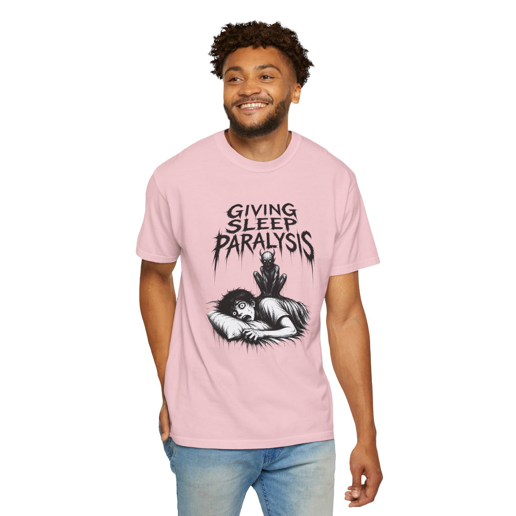 Sleep Paralysis Horror T-Shirt — "Giving Sleep Paralysis" Graphic Tee