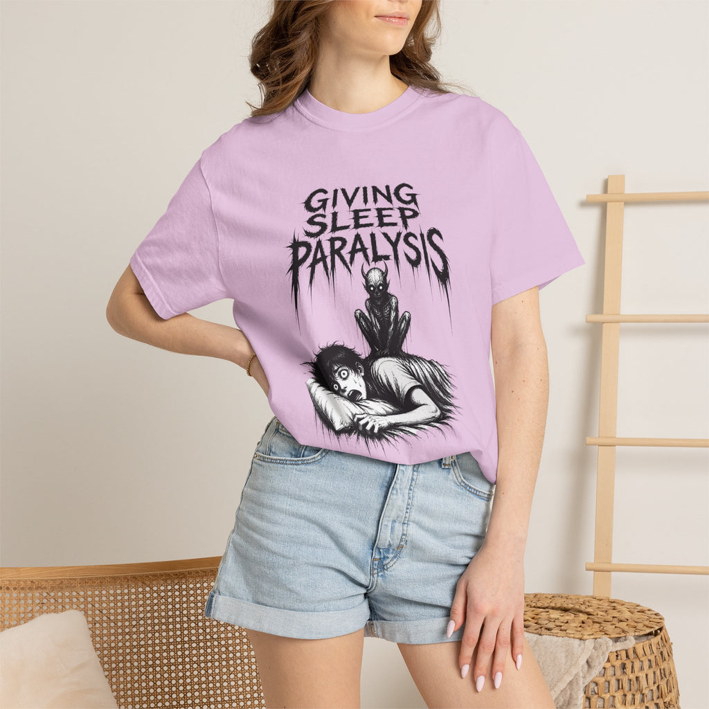 Sleep Paralysis Horror T-Shirt — "Giving Sleep Paralysis" Graphic Tee