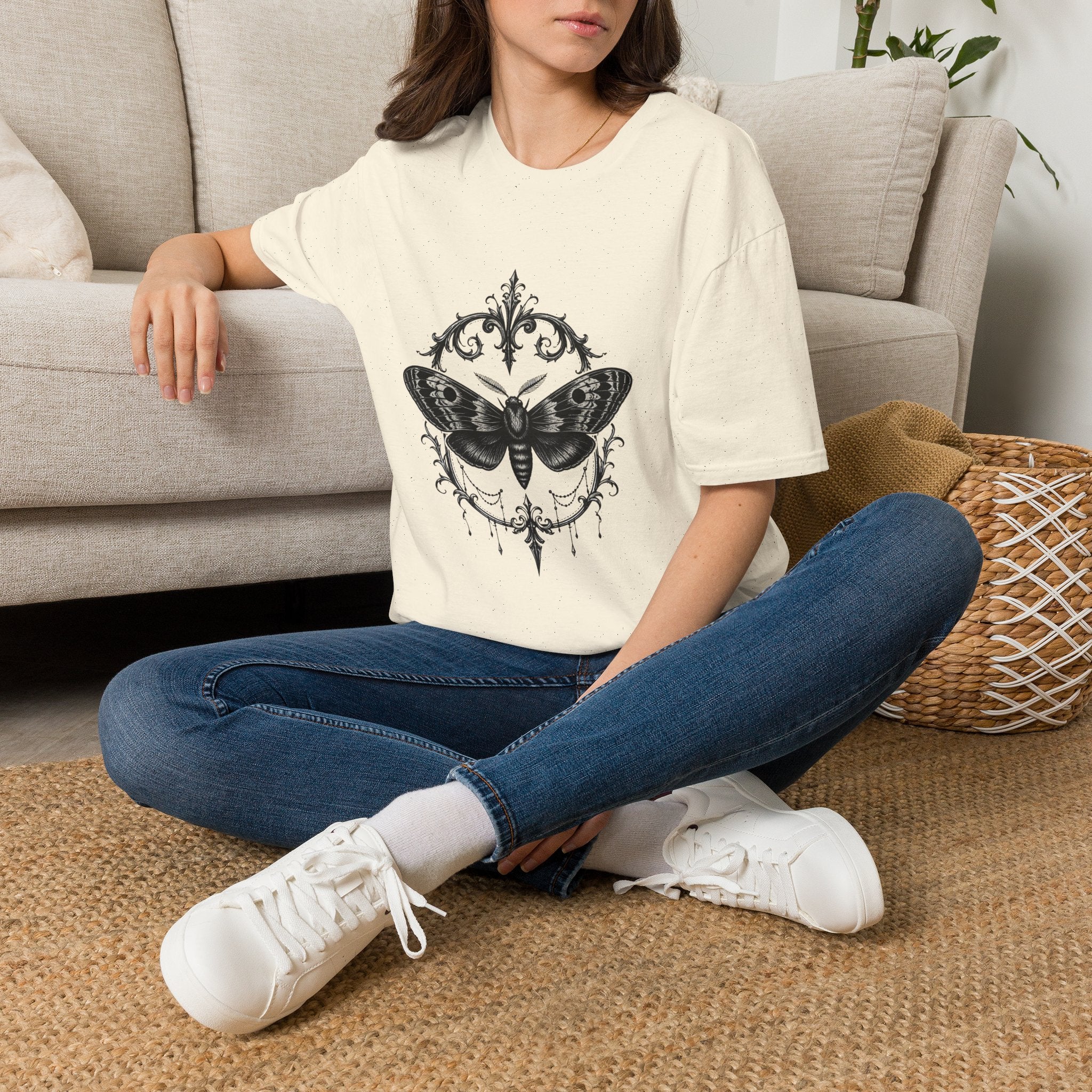 T-Shirt — Vintage Moth Ornamental Graphic Tee