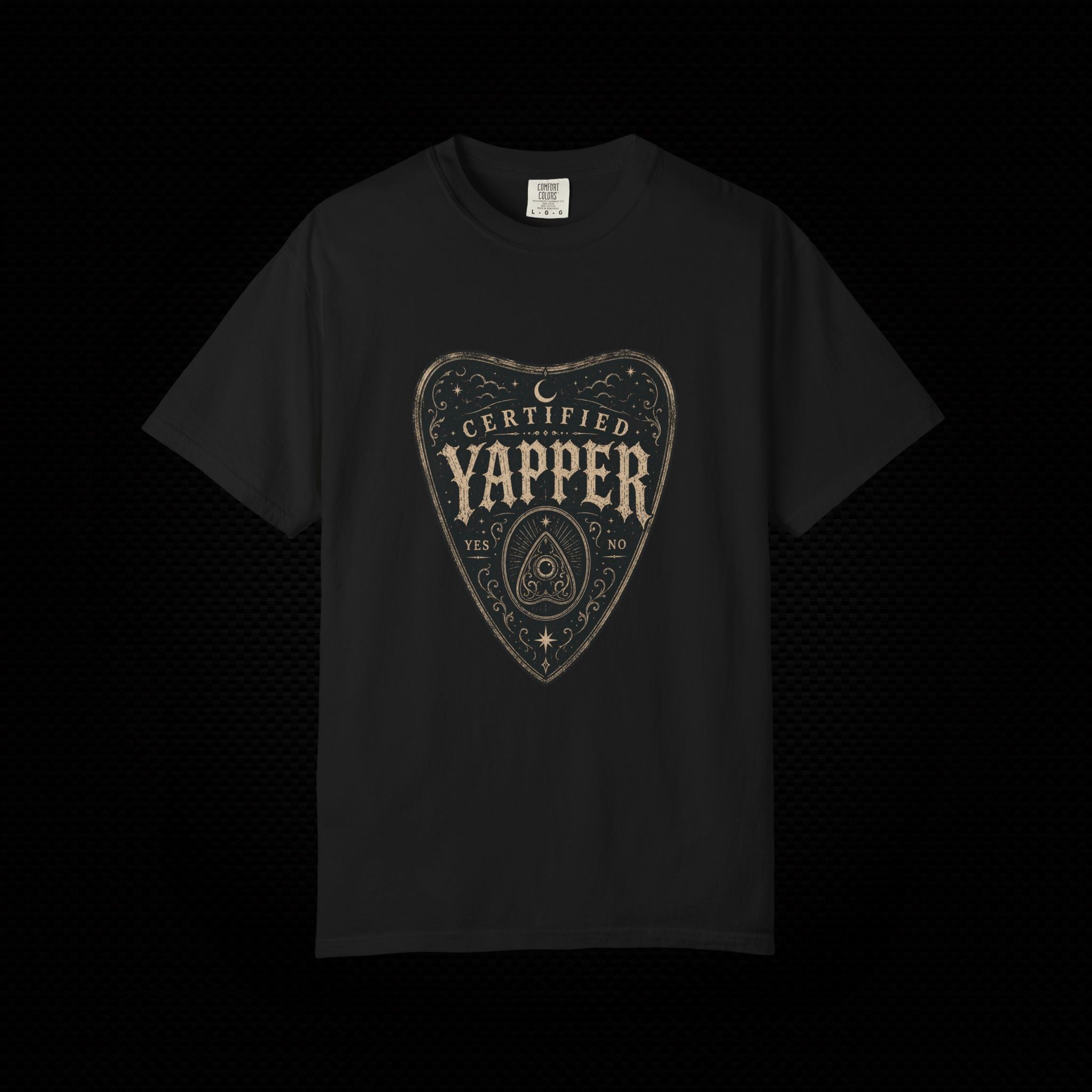 Certified Yapper Gothic Planchette T-Shirt