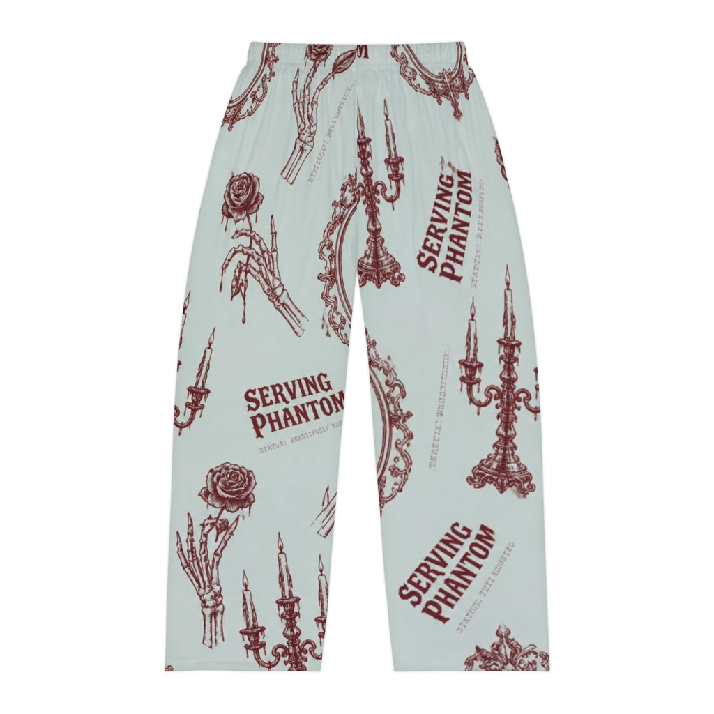 Serving Phantom Parlor Pajama Pants — Vintage Mirror & Candelabra All-Over Print