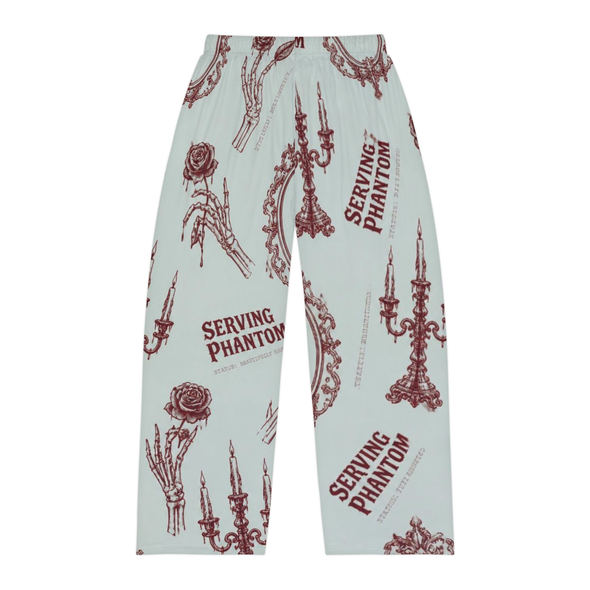 Serving Phantom Parlor Pajama Pants — Vintage Mirror & Candelabra All-Over Print