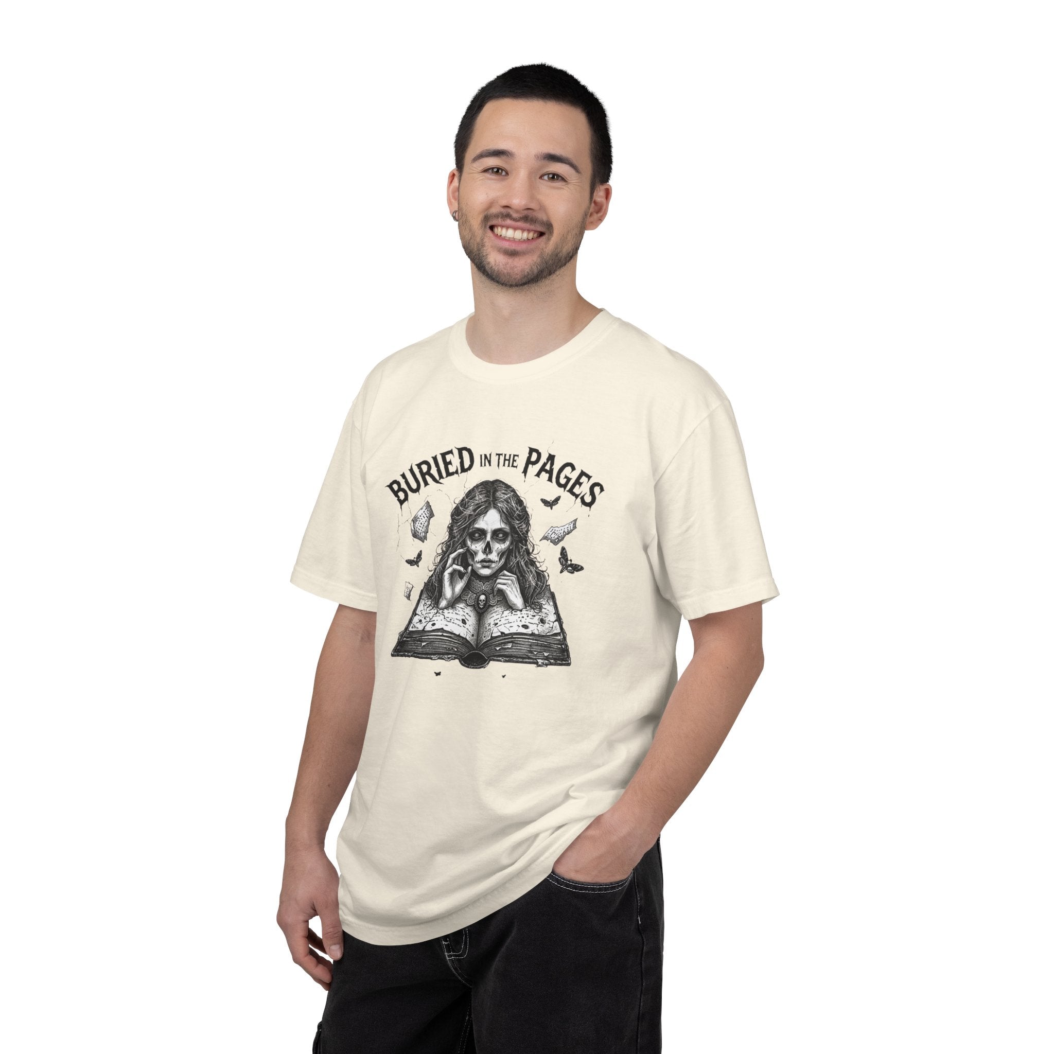 Buried in the Pages T-Shirt — Gothic Booklover Graphic Tee