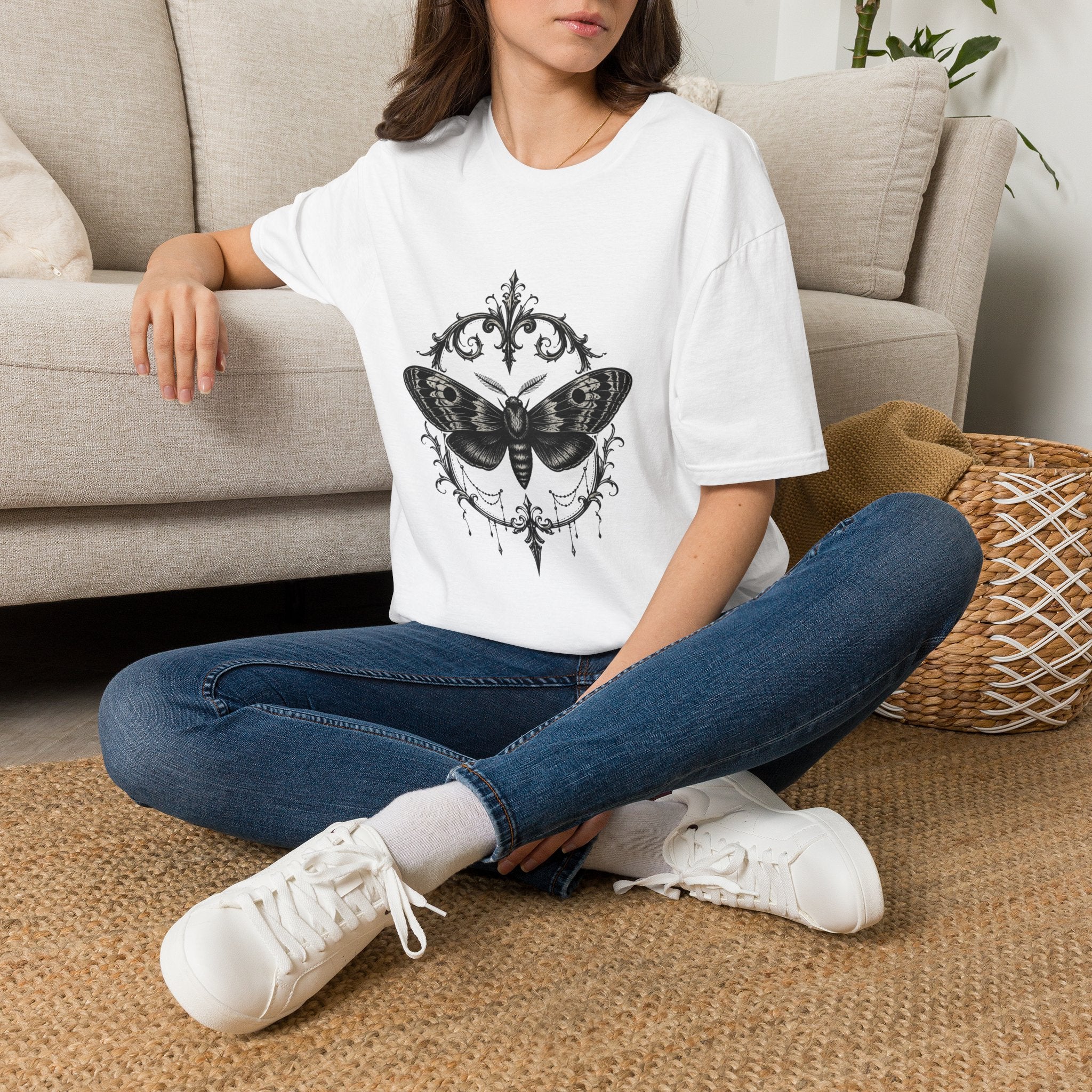 T-Shirt — Vintage Moth Ornamental Graphic Tee