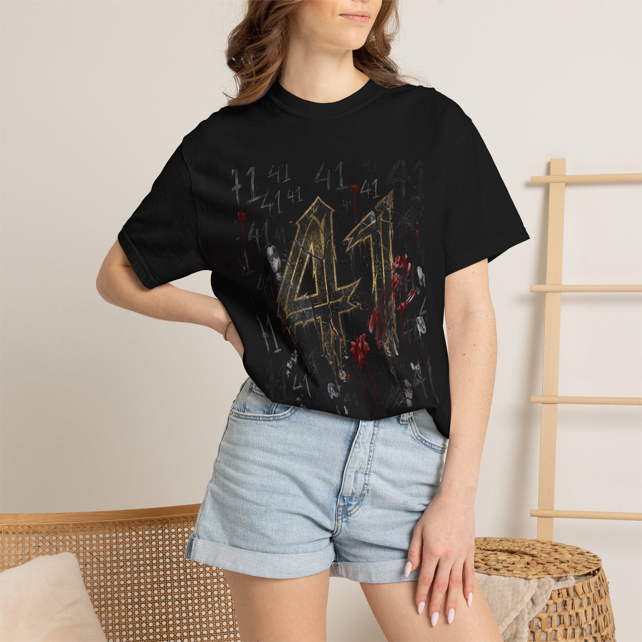 41 Graphic T-Shirt — Distressed Grunge Song Tee